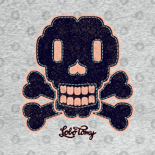 SKULL PATCH by Lobo Tomy (navy edition) by boozecruisecrew